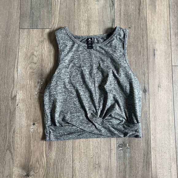 VELOCITY Gray Sleeveless Twist Front Top Size Medium - Picture 1 of 3